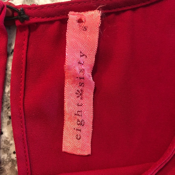 🌺 Eight Sixty Womens Red Blouse Shirt Size S - Picture 2 of 8